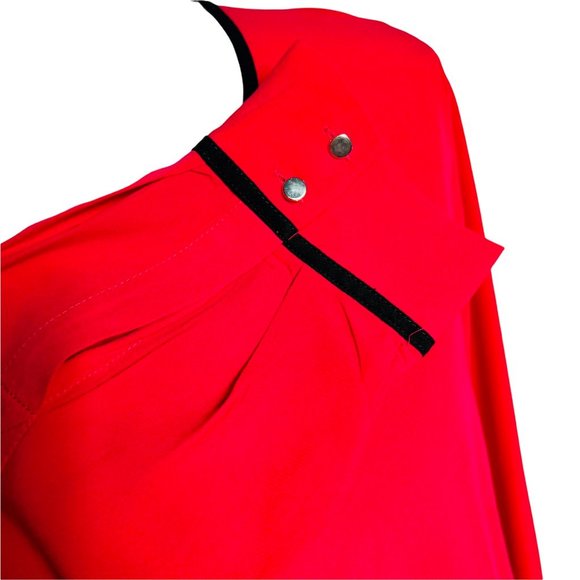 Calvin Klein Womens Blouse Pink Long Sleeve Button Cuff Keyhole Neck Pintuck S - Picture 4 of 7